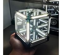 Vastarry Infinity Hyper Cube LED Light One Touch Control Switch Endless Abyss Lighting Effect Wireless Long Lasting Battery Minimalist Night Light