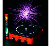 Vastarry Mini Tesla Coil Music Tesla Coil Flash Model Electric Power Wireless Transmission Model Science Experiment Tool (Black Edge)