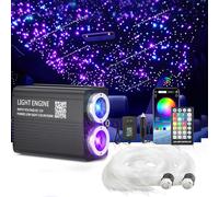 VASTFIRE 32W Starlight Headliner Car Kit,1300 Pieces 9.8ft Dual Colour Twinkle Meteor Stars Effect Fibre Optic Light APP/Remote Control with Shooting Stars Sound Activted for Car/Home/Party