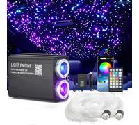 VASTFIRE 32W Twinkle Starlight Headliner Light,1100pcs 13.1ft Dual Color Twinkle Star Effect LED Ceiling Fiber Optic Light Kit APP/Remote Control Music Sound Activated for Car Decro/Home/Party