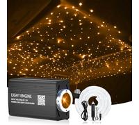 VASTFIRE Starlight Headliner Kit 300pcs - Studio/Garage Lighting | 16W RGBW Fiber Engine, Twinkle, App Control, Music Sync, Easy Install for Car & Home