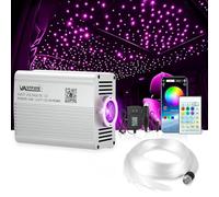 VASTFIRE Starlight Headliner Kit - 800pcs 0.02in 9.8ft Fiber Optic Star Lights for Car with 16W RGBW, Twinkle & Music Sync, APP/Remote Control for Car Roof/Bedroom Ceiling