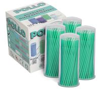 VASTMED Dental/Medical Grade Disposable Dental Pollo Microbrush Applicators | Application Brushes Bendable for Eyelash Extensions, Personal Care, and Art Work - 4 Sizes 400/Box