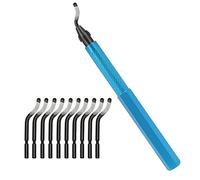 VASTOOLS Deburring Tool Kit/Metal Handle Chamfer Tool 6-1/2" / for Aluminum, Brass, Plastic Pipes Tube Hole/with Extra 10 HSS Blades