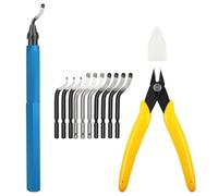 VASTOOLS Deburring Tools for 3D Printer,12pcs,10pc Multiuse Blades Removing Burr,Micro Wire Cutter for 3D Printer,Resin,Plastic Models