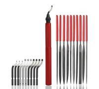 VASTOOLS Hand Deburring Tool Set, Deburring Tool with 10 Different Blades and 10 File Set, for Plastic, Metal, Stainless Steel, Steel, Copper, Aluminium and 3D Printing