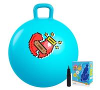 Vastoy 18 Inch Hopper Ball for Kids 3-6 Years - Anti-slip Space Hopper with Hand Pump, Bouncy Inflatable Ride On Toy for Indoor Outdoor Fun, Gift for Children (Blue Boxing)