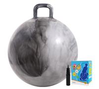 Vastoy 18 Inch Space Hopper Ball for Kids 3-6 Years - Anti-Slip Space Hopper with Hand Pump, Bouncy Inflatable Ride On Toy for Indoor Outdoor Fun, for Children (Grey)