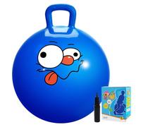 Vastoy 20 Inch Space Hopper Ball for Kids 6-9 Years - Anti-Slip Space Hopper with Hand Pump, Bouncy Inflatable Ride On Toy for Indoor Outdoor Fun, for Children (Blue Eyes)