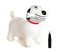 Vastoy Dog Animal Space Hopper for Kids with Bone Handles & Pump - Inflatable Ride On Bouncy Hopper Toy, Space Hoppers Gift for Toddlers Age 2-6 Years (White Dog)