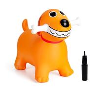 Vastoy Dog Animal Space Hopper for Kids with Bone Handles & Pump - Inflatable Ride On Bouncy Hopper Toy, Space Hoppers Gift for Toddlers Age 2-6 Years (Orange Dog)