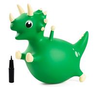 Vastoy Green Dinosaur Animal Hopper for Kids with Hand Pump - Extra Large Inflatable Animals Bouncy Hopper Toy, Indoor Outdoor Space Hoppers Gift for Children Age 4-8 Years
