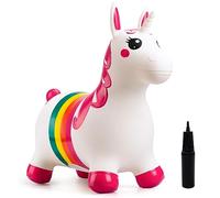 Vastoy Unicorn Animal Hopper for Kids 2-6 Years - Inflatable Bouncy Hopper Jumping Toy with Hand Pump, Indoor Outdoor Ride-On for Balance Training