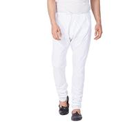 VASTRAMAY Men's Churidar Cotton Pyjamas (White_VASMPCWH), White, 36