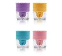 Vastsoon 4 Pack Contact Lens Case, Manually Contact Lens Washer Cleaner Solution Soaking Container for Travel, Daily Use