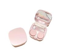Vastsoon Contact Lens Case with Cleaner Washer, Travel Size Cute Colored Contact Lenses Applicator Removal Tool Kit with Mirror Solution Bottle for Daily Outdoor (Pink)