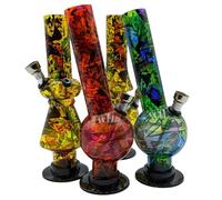 Vastu Bong 20cm Graffiti Premium Acrylic Waterpipe Ice Pinch (Random Colour Delivery)