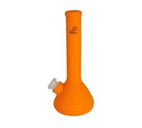 Vastu Bounce - Silicone Bong - Smooth Skittle Design - 18cm (Orange) - No Stem or Bowl Inclucded