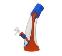 Vastu Bounce - Silicone & Glass Hybrid Jurgen Horn Glass Bong (Blue Red)
