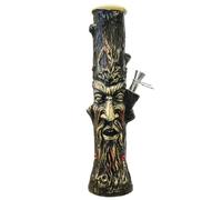 Vastu Glass Bong 26cm Water Pipe - Resin Exterior with Glass Smoking Path, Metal Stem, Removable Bowl & Downstem, Weighted Base (Dead Kennedy)