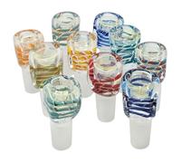 Vastu Hip 2 Be Marble Square Glass Bong Bowl - Male (18.8mm) - Random Colour - 1 Pack