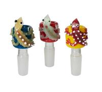 Vastu Lizzy Glass Cone Bowl Random Colours, Premium for Waterpipes Bongs - Random Colour Delivery (19mm)