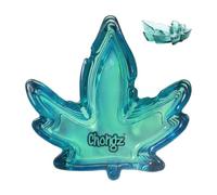 Vastu Made for Chongz Glass Astray Home Pub Ashtray Leaf Shape Cigarette Outdoor Indoor Astray (Blue)