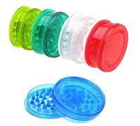 Vastu Magnetic 60mm 3 Part Plastic Grinder with Compartment - Perfect for Herbs and Spices - Random Colour (3 Pack)