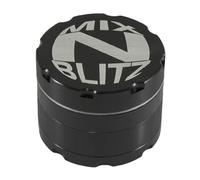 Vastu Mix n Blitz Metal Grinder 55mm, Razor Sharp Teeth, Lightweight 4 Part Aloy Shredder for Tobacco Herb with Vasty Mylar Bag (Black, 55mm)