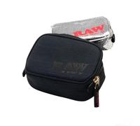 Vastu RAW Enhanced Black Smell Proof Smokers Pouch - 5 Layer Odour Blocking Storage Bag with Foil System (Medium)