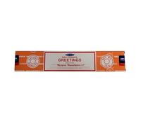 Vastu Satya Incense Sticks - Hand-Rolled World Famous Incense - Natural Blend - Bestselling Incense Brand Worldwide (1 Pack - One Fragrance) (Greetings)