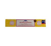 Vastu Satya Incense Sticks - Hand-Rolled World Famous Incense - Natural Blend - Bestselling Incense Brand Worldwide (1 Pack - One Fragrance) (Seven Chakra)