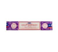 Vastu Satya Incense Sticks - Hand-Rolled World Famous Incense - Natural Blend - Bestselling Incense Brand Worldwide (1 Pack - One Fragrance) (Violet Rosemary)