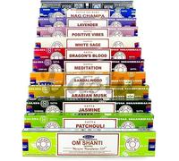 Vastu Satya Incense Sticks - Hand-Rolled World Famous Masala Incense - Natural Blend of Over 40 Scents - Bestselling Incense Brand Worldwide (Mystic Yoga)