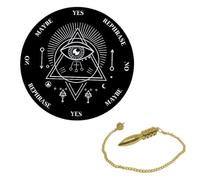 Vastu Vardan Dowsing Board with Brass Pendulum | 9 Inch | Evil Eye Board | Metaphysical Message Board | Acrylic Divination Board | Spirit Board | Witch Board | Pendulum Assorted