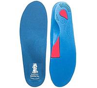 Vasyli 21 Custom Full Length Insoles, Blue, Large, Heel Grid Reduces Slippage, Medium Density, Biomechanical Control, Effective Pain Relief, Treats Pronation, Rearfoot Varus Angle