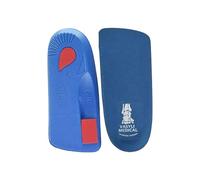 Vasyli Custom 3/4 Length Insoles, Blue, Small, Fast & Effective Pain Relief, Customized Biomechanical Alignment, Medium Density, General Orthotic Needs, Everyday Walking Shoes, Heat Moldable