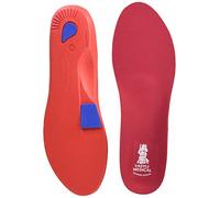 Vasyli Custom Full Length Insoles, Red, X-Large, Heel Grid Reduces Slippage, Firm Density, Biomechanical Control, Fast & Effective Pain Relief, Treats Pronation, Built-In Rearfoot Varus Angle