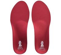 Vasyli Custom Full Length Insoles, Red, X-Small, Heel Grid Reduces Slippage, Firm Density, Biomechanical Control, Fast & Effective Pain Relief, Treats Pronation, Built-in Rearfoot Varus Angle