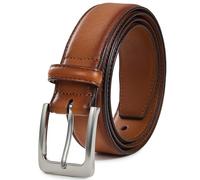 VATAN Men's Genuine Leather Dress Belts, Handmade Classic Every Day Leather Jeans Belt for Men Work Business Casual, Tan, 42(Fits Waist 40"-41")