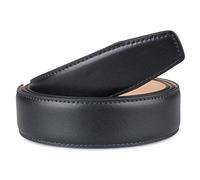 Vatee's Men Replacement Leather Belt Strap without Buckle Adjustable Belt 1.34"(34mm) Wide 47" Long Black