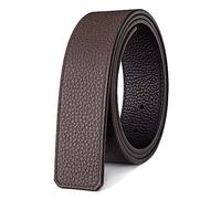 Vatee's Reversible Genuine Leather Belts For Men/Women Replacement Belt Strap Without Buckle 1.5"(38mm) Wide 45"(115cm) Long Black & Coffee