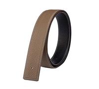 Vatee's Reversible Genuine Leather Belts For Men/Women Replacement Belt Strap Without Buckle 1.5"(38mm) Wide 43"(110cm) Long Black & Khaki
