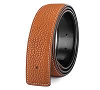 Vatee's Women's/Men's Real Leather Replacement Belt Strap No Buckle 1 1/4" / 1.34" / 1 1/2" Wide, 154: Earth Yellow, EU80 (L 95cm/37in. W 3.2cm/1.25in)