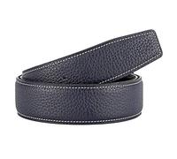 Vatee's Women's/Men's Real Leather Replacement Belt Strap No Buckle 1 1/4" / 1.34" / 1 1/2" Wide, H215: Dark Blue, EU80 (L 95cm/37in. W 3.8cm/1.5in)