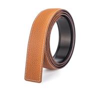 Vatee's Women's/Men's Real Leather Replacement Belt Strap No Buckle 32mm Wide 100cm Long Yellow