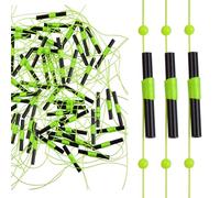 VATEICO Bobbers Stops for Fishing,50pcs/200pcs Float Bobber Stops Slip Bobber Stoppers for Fishing Line String Knots&Fishing Plastic Beads Tackle (Green - 200pcs)