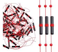 VATEICO Bobbers Stops for Fishing,50pcs/200pcs Float Bobber Stops Slip Bobber Stoppers for Fishing Line String Knots&Fishing Plastic Beads Tackle (Red - 200pcs)