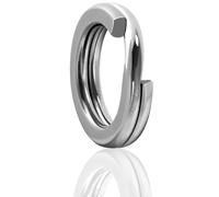 VATEICO Heavy Duty Fishing Split Rings,100pcs/box Stainless Steel Double Flat Snap Rings Flattened Hyper Wire Lure Connectors Saltwater Terminal Tackle Connector Jigging Trolling (5.5mm - 100pcs)