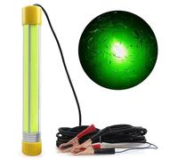 VATEICO Underwater Fishing Light 50Watts 12V 16.5FT Wire Super Bright Led Submersible Green Night Fish Attracting Lights Fishing Finder Bait for Snook, Bass, Crappie, Striper, Bait, Catfish